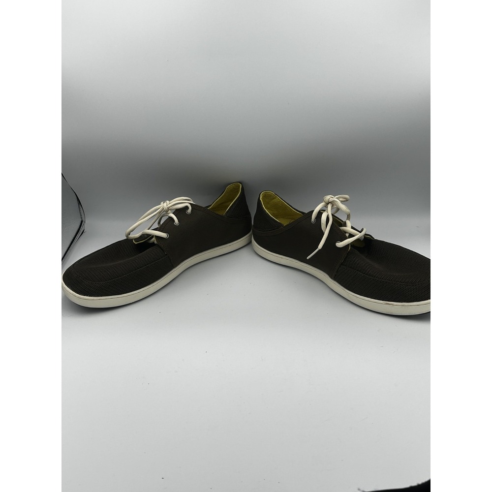 OluKai Nohea Lace Mesh Shoes Mens Size 13 Brown White Casual Lightweight Comfort - Picture 7 of 11
